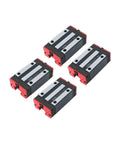 High Precision 4 Pc Steel Linear Guide Rail Kit HGH15CA HGW15CC HGH20CA Heavy Duty Smooth Motion Low Friction System Easy Install No Maintenance For DIY CNC Router Projects And Industrial Automation Gear, four steel rail blocks