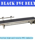Flat Belt Conveyor With PVC Belt For Benchtop Use Transport Conveyor With Single Guardrail Stainless Steel Frames Heavy Duty