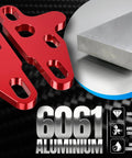 Two Piece Oil Pump Alignment Tool Kit, Billet Aluminum Guide for Gen V LT1 LT4 LT5 L83 L86 L87 Engines, red anodized parts
