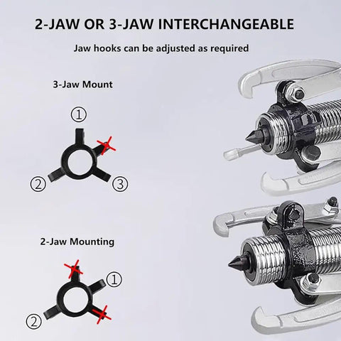 Beefy Multifunctional Hydraulic Puller With Vertical And Horizontal Gear Separator And Hand Pump 50T Capacity 2-jaw 3-jaw option