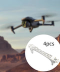 4 Piece Quadcopter Frame Kit With Nylon Construction, white durable drone frame arms for DIY projects, shown in set of four
