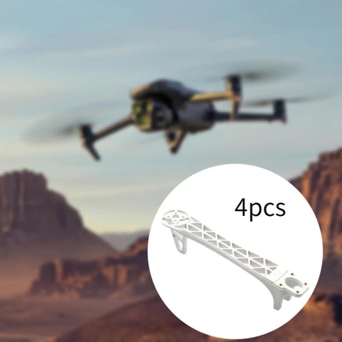 4 Piece Quadcopter Frame Kit With Nylon Construction, white durable drone frame arms for DIY projects, shown in set of four