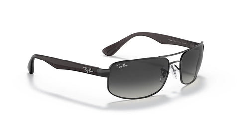 Rectangular Sunglasses RB3445 Dope Matte Black Frames And Light Grey Gradient Lenses, Lightweight Active Design