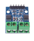 L9110S Dual Motor Driver Module For Arduino with green connectors, plug-and-play H-Bridge DC stepper controller, 2.5V to 12V
