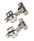 135 Degree Corner Cabinet Hinge Set for Folded Doors Built Beefed Up with Heavy Duty Steel Construction, Plated Finish, 2 Pack
