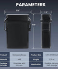 Waterproof 84mm EDC Storage Case With Lanyard Portable Mini Dry Box For Small Gear shown with dimensions and material details.