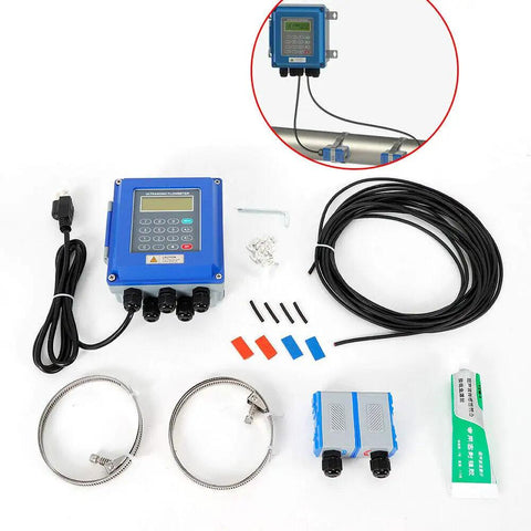 Digital Wall Mounted Ultrasonic Flow Meter For Water And Liquid, High Precision Flow Measurement With IP67 Protection, DN32 6000 Range, TM 1 Ultrasonic Transducer
