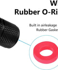Chevy Tire Valve Stem Caps 4 Pack Black Aluminum Alloy with rubber O-ring and gasket seal for Z71 Silverado Colorado