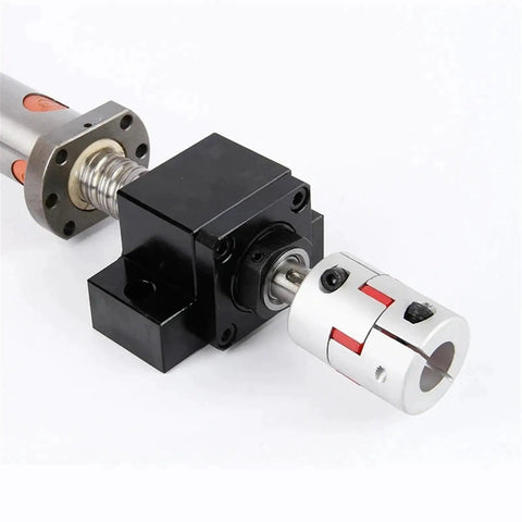SFU3205 C7 Ball Screw With Nut And HGR30 Linear Rails Plus HGW30CC Slider Blocks For Engraving Machines close-up of components showing mechanical connection.