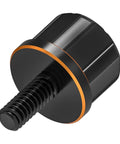 Close-up of Orange Aluminum Rear Seat Bolt for Harley, Easy Install Backseat Screw, 6061 Aluminum Alloy Built Tough