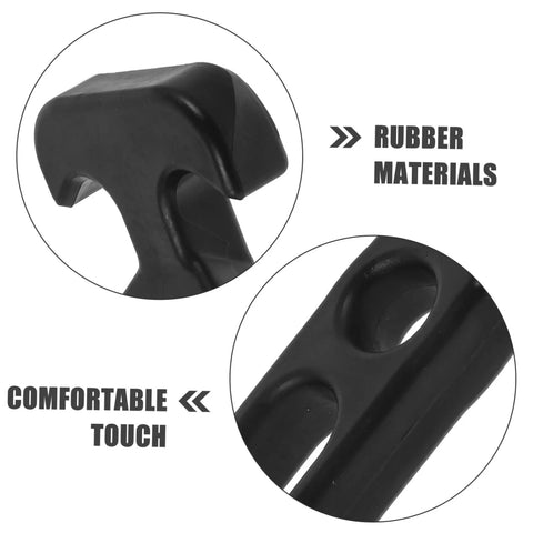 Close-up of rubber material and T-handle design on Two Pack Flexible Latch Kit For Toolbox And Cabinet Hoods, Beefy Built Tough Heavy Duty.