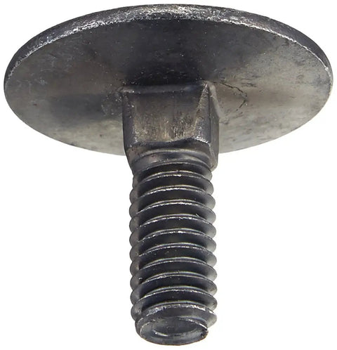 Pro Grade 5/16 By 1 Inch Elevator Bolts Featuring Square Neck For Zero Wiggle Mounts Flat Thin Head close-up view.