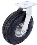 Heavy Duty 10 Inch Pneumatic Caster Wheel featuring flat proof rubber tire and steel hub for easy movement.