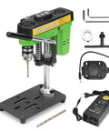 Mini Bench Drill Press For DIY Jewelry Making And Metal Wood Craft, Compact Benchtop Drill With Two Power Modes Cordless Or Corded