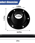 Heavy Duty Aluminum Rv Table Base Mount And Camper Table Legs With Tool Free Height Adjustment Rust Proof Caravan Support Post dimensions shown