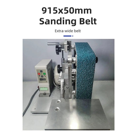 1500W Electric Belt Sander Heavy Duty Powerhouse With Variable Speed That Smoothes Like Silk Tackles Rough Finishes showing 915x50mm sanding belt.