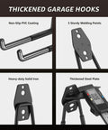 Heavy Duty Garage Hooks For Storage And Hanging Items, 20 Pack, Wall Mounted Hooks To Free Up Floor Space By Hanging Bikes, Ladders, Tools And More In Garages, Sheds, And Workshops, steel hook details