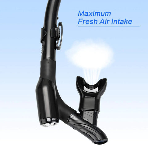 Anti leak dry snorkel tube from Premium Snorkel Set With Anti Fog Panoramic View Mask And Anti Leak Dry Snorkel Tube For Adults