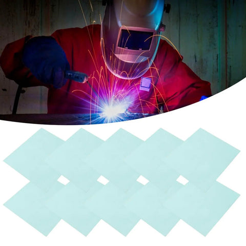 Top Pick 10 Pack Welding Lens Covers Fit Auto Darkening Helmets Heavy Gauge Polycarbonate Shield for eye protection during welding.