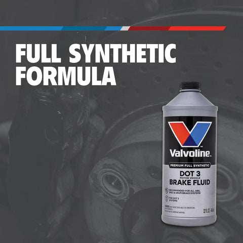 DOT 3 Synthetic Brake Fluid With High Boiling Point, Superior Corrosion Protection, Vapor Lock Resistance, Compatible With ABS Disc And Drum Brakes, 32 Oz Bottle For Reliable Stopping In Hot Or Wet Conditions