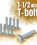 Track Style T Track Knob Kit With Threaded Five Sixteenths By Eighteen Knobs, T Bolts And Washers For Woodworking Jigs And Fixtures, Ten Pack