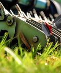 Dull Lawn Mower Blade Sharpener Kit 2024 Upgraded Universal Blade Sharpeners For Lawn Mowers Works With Any Power Drill in use