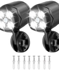 Battery Operated Motion Sensor Lights Outdoor Waterproof Security Spotlight 800 Lumen With Four LED Bulbs, 2 Pack