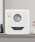 Compact Countertop Dishwasher With 800W Motor And 360 Spraying Arm, Portable Mini Kitchen Appliance featuring digital panel.