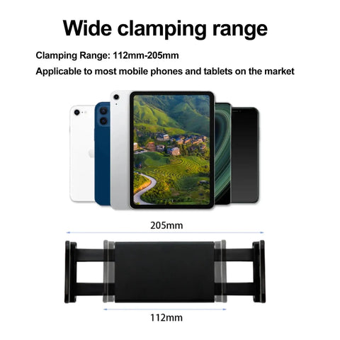 Tablet Holder Clip For DJI Remote Controllers RC N1 N2 N3 N1C Compatible showing wide clamping range from 112mm to 205mm