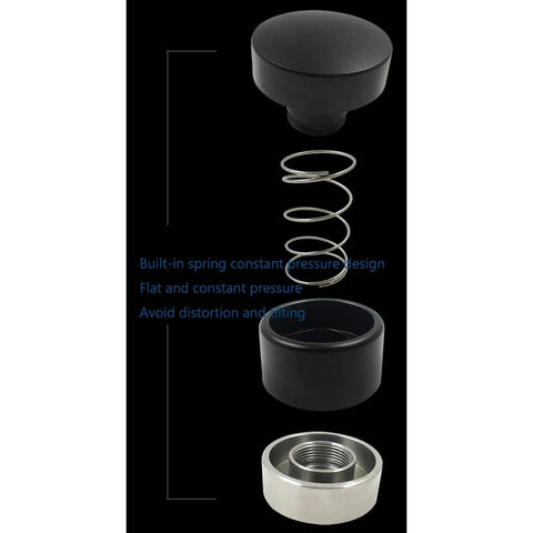 Heavy Duty 304 Stainless Steel Coffee Tamper And Espresso Distributor With Gravity Adaptive Design components showcasing spring and structure.