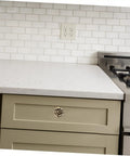 Installed Two Pack Vintage Rose Flower Cabinet Knobs For Kitchen Cabinets And Furniture Decorative Drawer Pull Handles on cupboard drawer