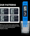 3 In 1 TDS EC Temperature Meter For Water Quality Crazy Accurate Digital Tester Home Water Test Kit displaying four modes