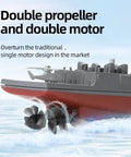 Remote Control Warship RC Battleship 2.4GHz Boat for lakes with double propeller and motor, Arleigh Burke Class design