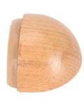 Side view of Door Stopper Bumper Wedge No Drill Mounting Silent Shock Absorbent with wood grain design and nonmarking base