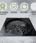 3D Eagle Head Concrete Mold For Cement ABS Plastic 2mm Thick Durable Round Eagle Mold For DIY Garden Stepping Stones Outdoor Decor