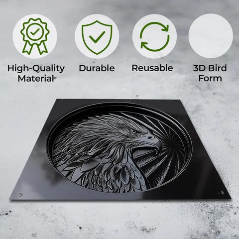 3D Eagle Head Concrete Mold For Cement ABS Plastic 2mm Thick Durable Round Eagle Mold For DIY Garden Stepping Stones Outdoor Decor