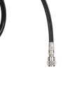 Kevlar Fiber High Pressure Hose for SPG and First Stage Gauge 33 Inch Black 5000 PSI Working Pressure close-up of connector