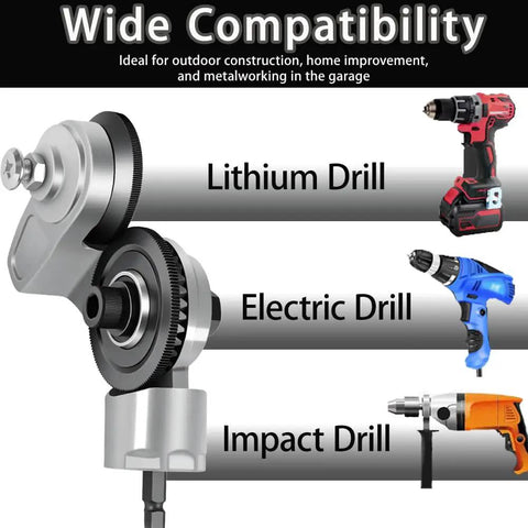 Heavy Duty Sheet Metal Cutter Nibbler Drill Attachment For Steel Aluminum Iron on lithium, electric, and impact drills.