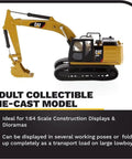 1:64 Scale Cat 320F L Hydraulic Excavator Diecast Model 85690, side view, Power Edge paint, working boom, tracked base.