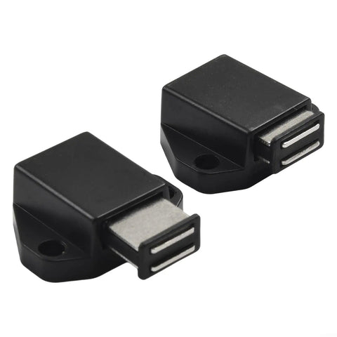 Heavy Duty Magnetic Cabinet Door Catches For Silent Soft Close Kitchen And Bathroom Drawers, Smooth Push To Open Plastic Black Latches