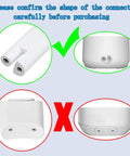 Connector details for 3V Charger Replacement Cord For WP360 WP360W WP450 WP450W WP462 WP462W Water Flosser