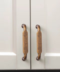 Six Pack Dark Champagne Bronze Zinc Alloy Cabinet Pulls With Twelve Point Six Inch Hole Center Spacing And Thirteen Point Zero Five Inch Overall Length Kitchen Drawer Handles That Look Dope Includes M Four Screws Durable Contemporary Pulls