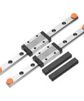 Two 150mm Linear Guide Rails With MGN9H Carriage Blocks, Plus Two Mini MGN12 Linear Guides For DIY 3D Printers And CNC Machines, Steel Bearing Rails In Silver