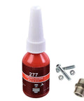 Red Thread Locker Gel For All Fasteners And Nuts, Ultra Strong Anaerobic Adhesive That Prevents Loosening From Vibration, Stops Rust, 10ml bottle with fasteners