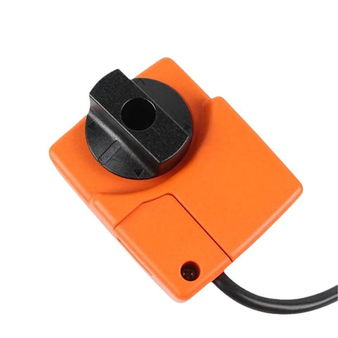 Kickass Ventilation Rotary Actuator 24 Volt Ac Dc Motor 2Nm Torque Smooth Operation close-up view of orange actuator housing
