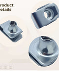 60 Pcs Stainless Steel U Clip Nuts Set M6 M8 M10 304 Grade Speed Clip Fasteners close-up details