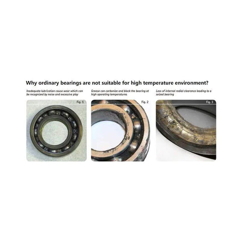 Heavy Duty High Temperature Ball Bearing 75X160X37 mm Heat Resistant Full Steel Raceway showing wear from inadequate lubrication.