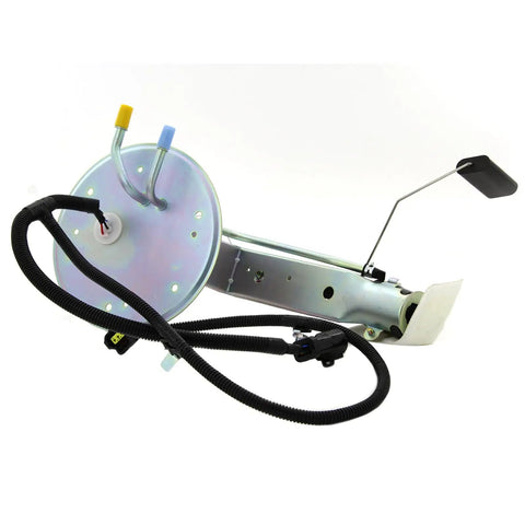 Straight Bolt On Fuel Pump Assembly Built Heavy Duty For A Slick Smooth Ride And Hassle Free Install Compatible With Ford Crown Victoria Lincoln Town Car Mercury Grand Marquis 1998 1999 2000 4.6L V8 Gas Engine Replaces XW1Z9H307AG, featuring dual fuel lines and wiring harness.