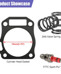 High Compression Cylinder Head Gasket Kit 010 70mm For Predator 212cc 224cc 196cc GX160 GX200 Gas Engines And With 26lb Valve Springs 5Pcs