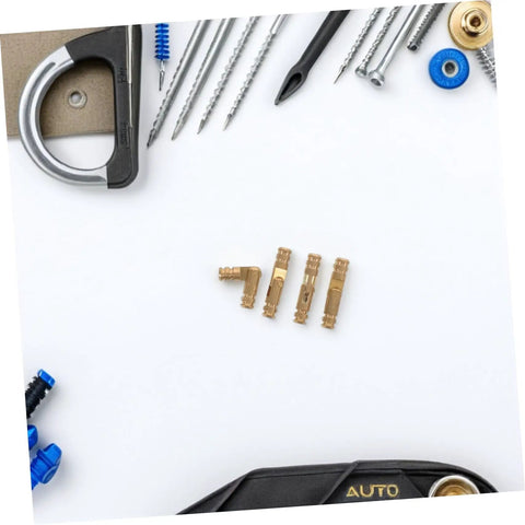 Small Solid Brass Invisible Barrel Hinges For Jewelry Boxes And Cabinet Doors Concealed Hidden Cylinder Hardware For Wooden Crafts And DIY Projects Versatile Hidden Hinges For Keepsakes Boxes And Small Cabinets displayed with screws and tools